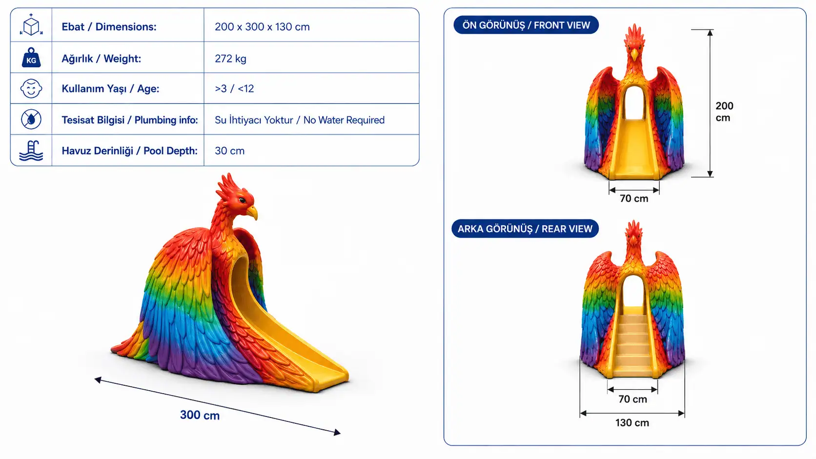 Phoenix water slide technical image