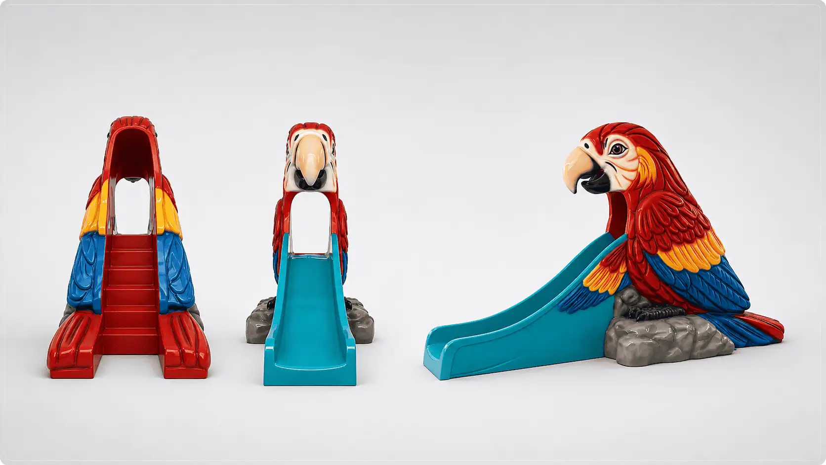 Parrot themed kids water slide application image