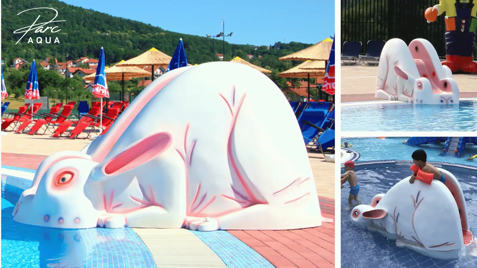 Rabbit kids water slide application image